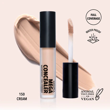 150 Mega Concealer Moira a Prueba de AGUA Alta  Cobertura para las Ojeras