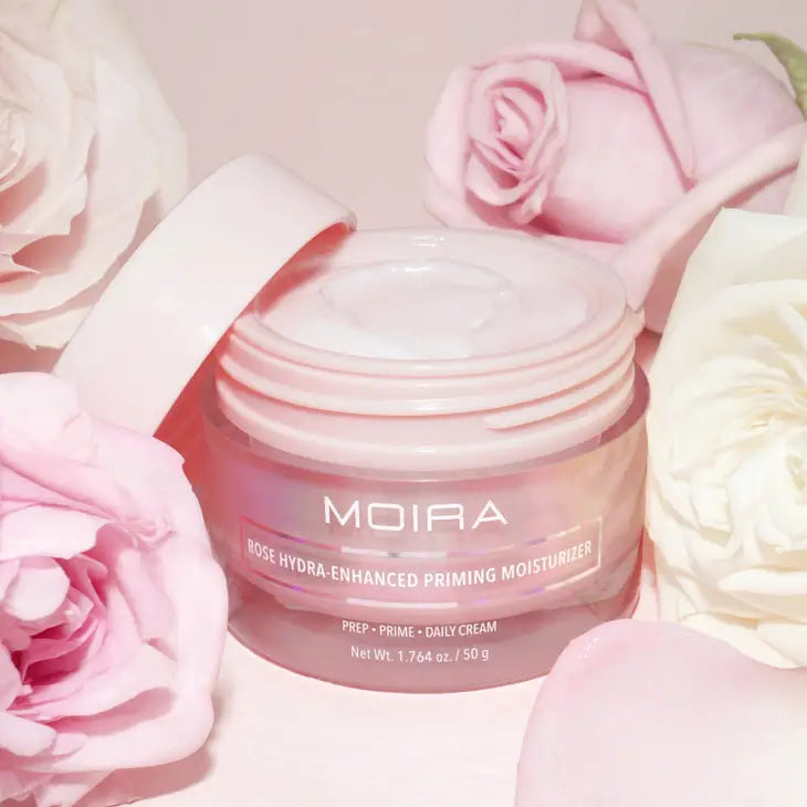 Primer Rostro MOIRA Rose Hydra-Enhanced Priming Moisturizer es una base con beneficios humectantes para una aplicación de maquillaje suave.